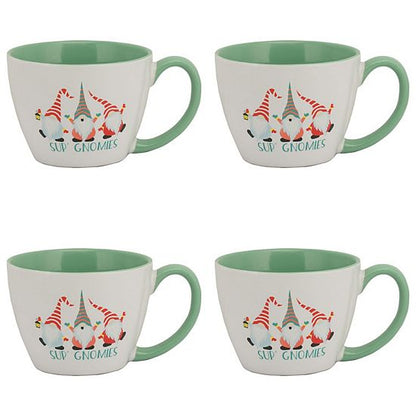  10 Strawberry Street Sup' Gnomies 4-pc. Holiday Mug Set